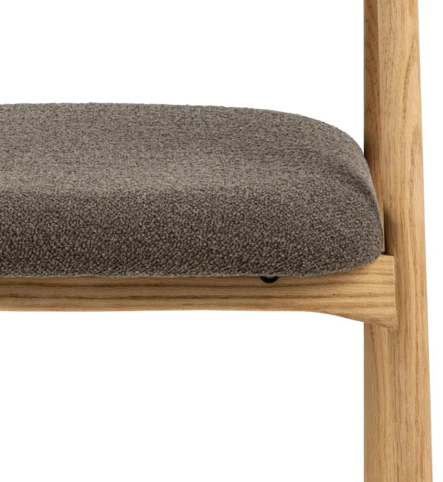 Jedálenská stolička Addi z masívu taupe/dub olejovaný