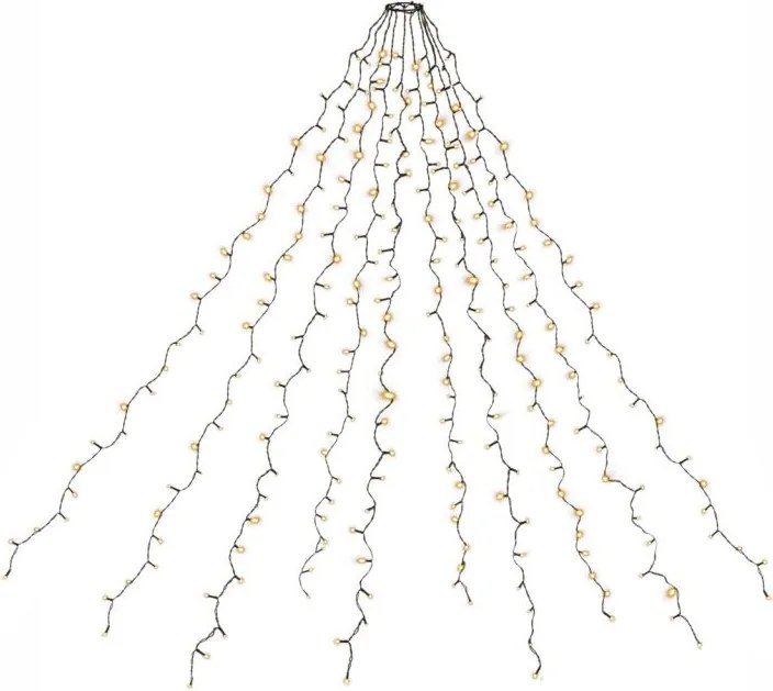 Svetelná reťaz v tvare kužeľa, 280 LED, teplá biela