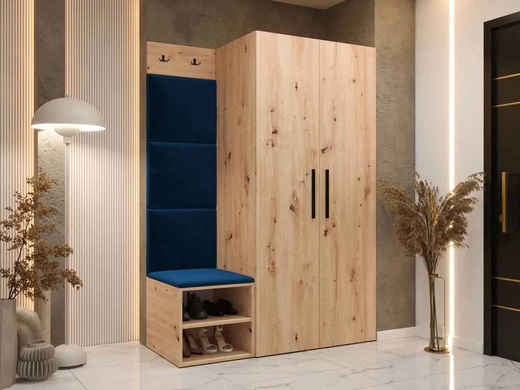 Predsieň Hekurt IV, Farby: Biela, Dostupné poťahy: ekokoža Soft 011 (čierna)