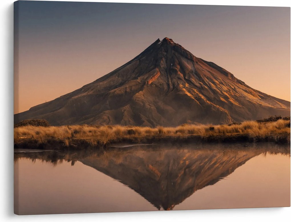 Obraz odrazu hory Taranaki, Nový Zéland (70x50 cm)