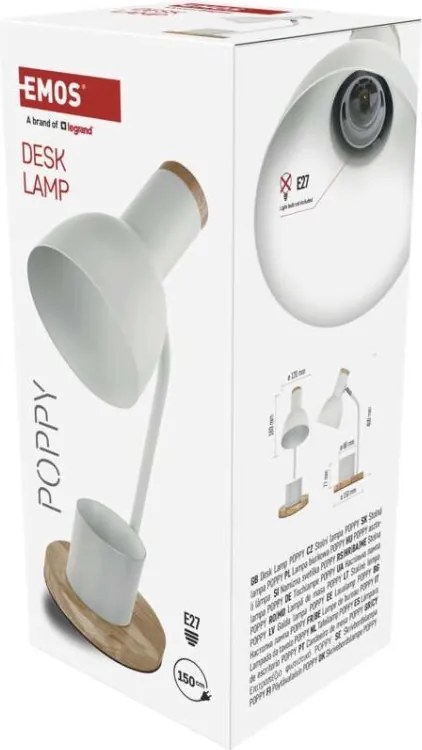 Stolná lampa Poppy biela