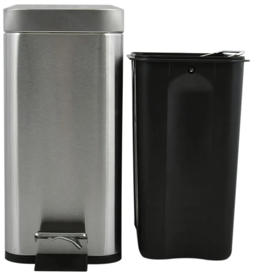 Nášľapný oceľový odpadkový kôš v matne striebornej farbe 5 l Erik – Spirella