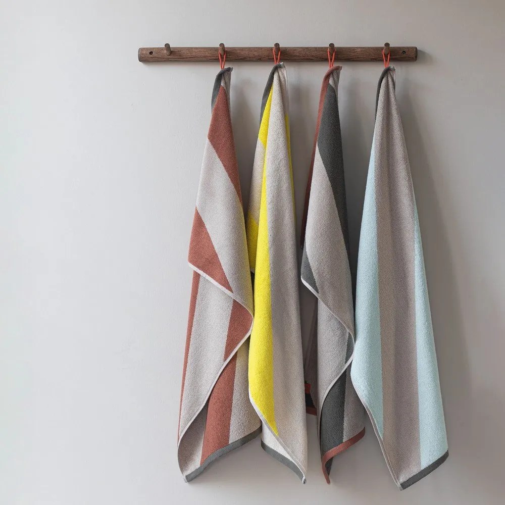 Froté uteráky z bio bavlny v mentolovej farbe v súprave 2 ks 40x55 cm Diagonal – Mette Ditmer Denmark