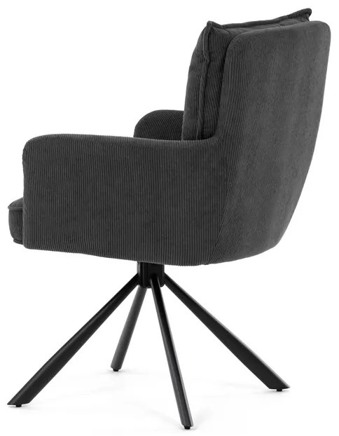 BONTEC Jedálenská stolička, sivá, menčestrová látka, HC-X1128 GREY2 Farba: Béžová