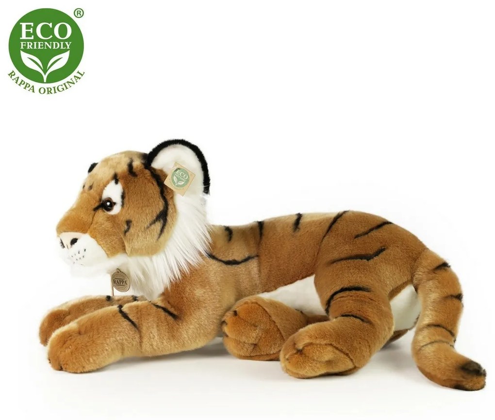 Rappa Plyšový tiger hnedý, 60 cm ECO-FRIENDLY