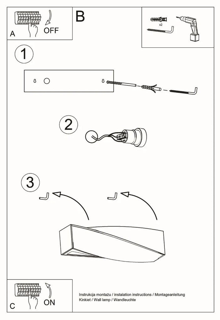 Nástenné svietidlo Sigma, 1x čierne keramické tienidlo
