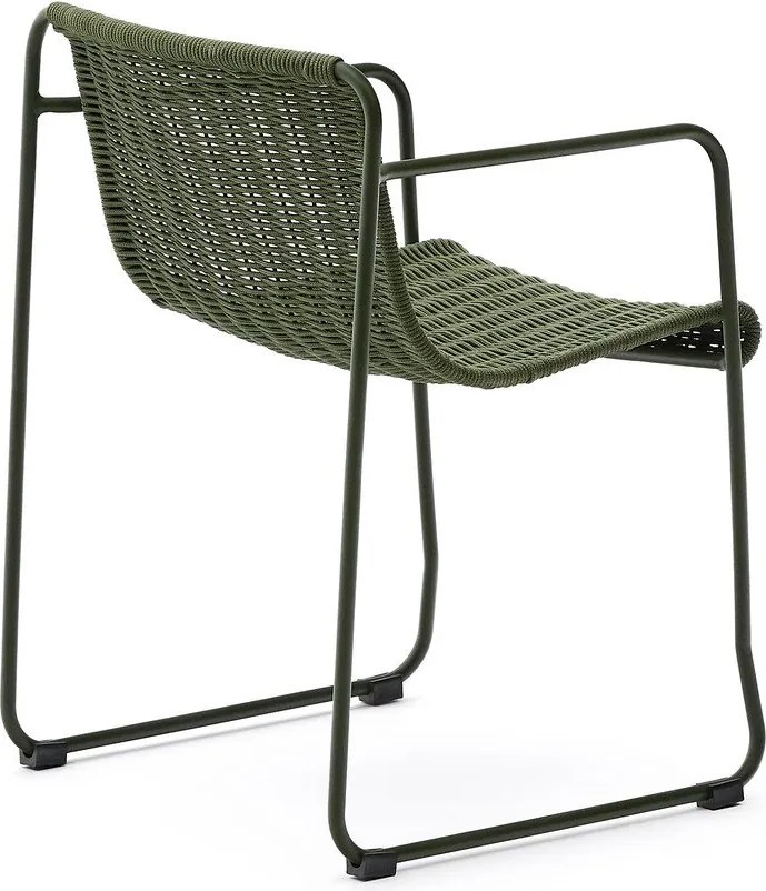 Zelená kovová záhradná stolička Maurina – Kave Home