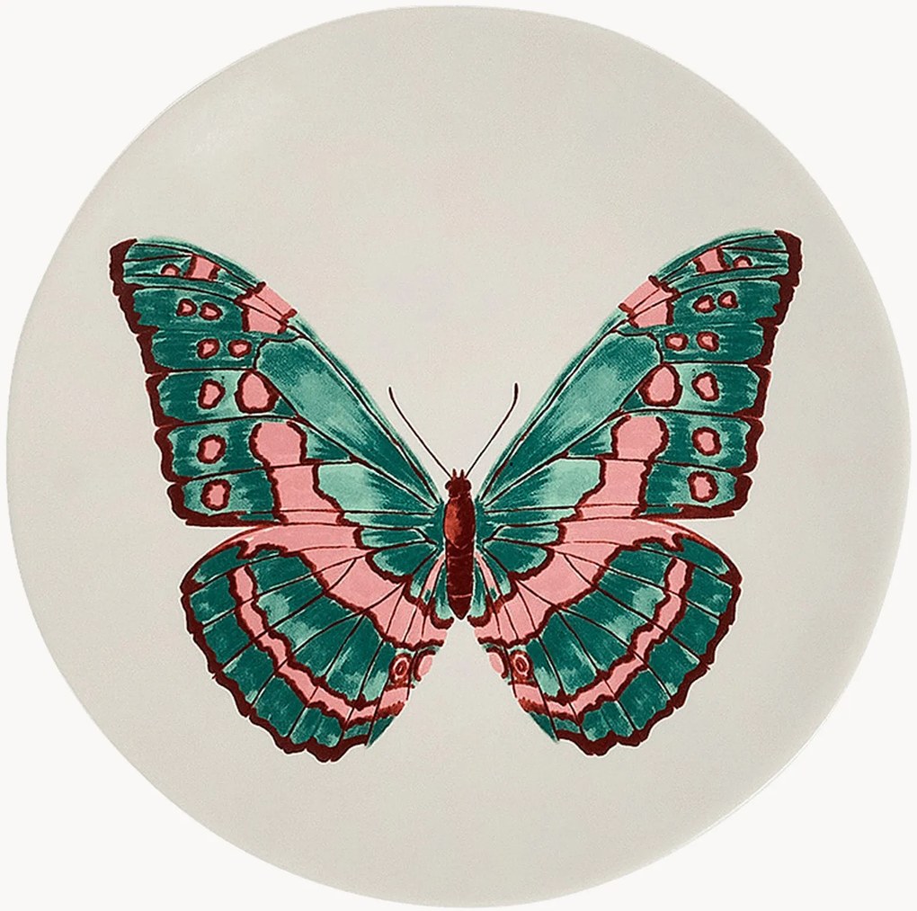 Ručne vyrobený dezertný tanier Butterfly Manor