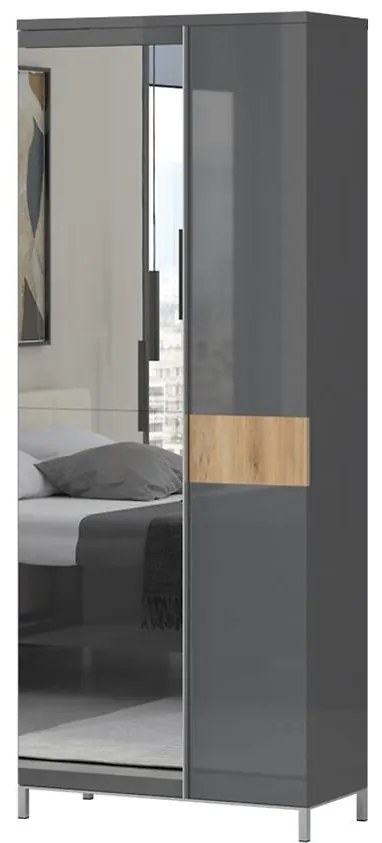 Skriňa 2d Onyx V2 lakovaná Pacific Walnut/Anthracite