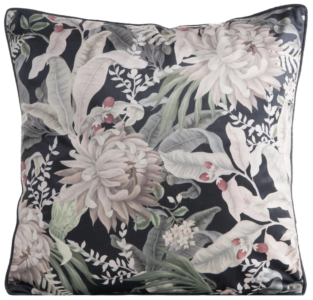 DEKORAČNÁ OBLIEČKA NA VANKÚŠ VELVET114 45X45 CM KVETY