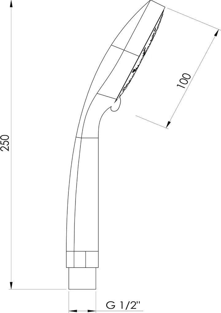 Aqualine Ručná masážna sprcha, 3 režimy, priemer 100mm, ABS/chróm SC089