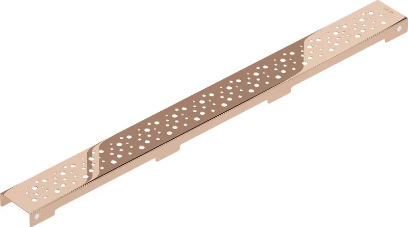 Mexen Flat, lineárny podlahový žľab 70 cm, ružové zlato, 1621070