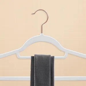 Súprava zamatových ramienok hrubých 30 ks biela