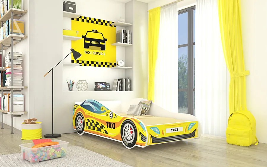 Detská posteľ auto Taxi 140x70 cm