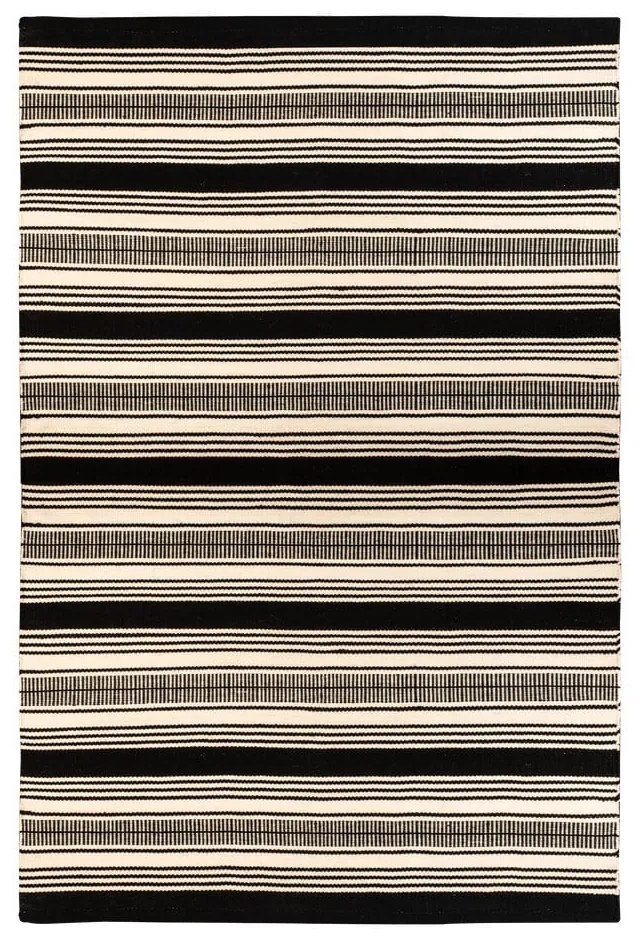 Čierno-biely obojstranný vonkajší koberec z recyklovaného plastu Green Decore Zambezi, 80 x 180 cm