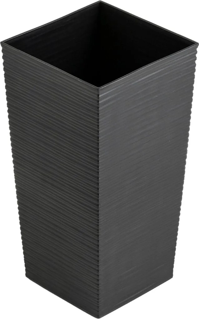 PLASTOVÝ KVETINÁČ PORTO RIFLO 36X19X19 CM ČIERNA