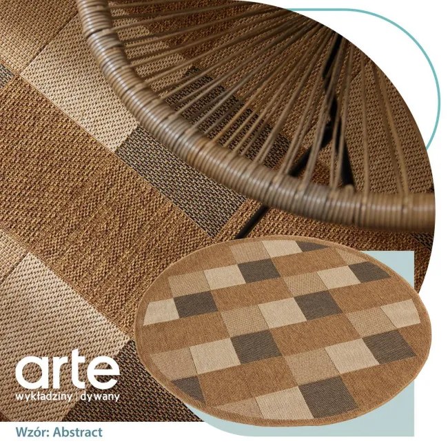 Koberec Adana Chess Beige kruh