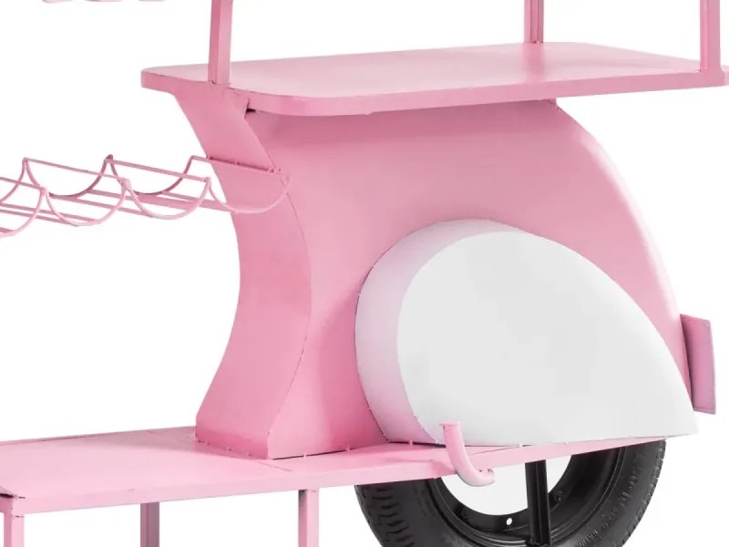furniture-nabytek.cz - Lakovaný barový pult Scooter Nova Pink z kovu, ružová – 160×50×87 cm