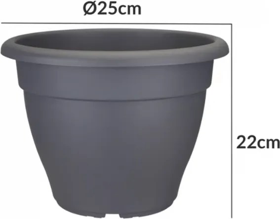 Květináč Burns 25x22 cm antracitový
