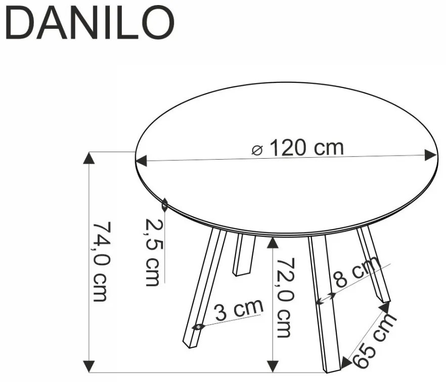Jedálenský stôl DANILO Halmar