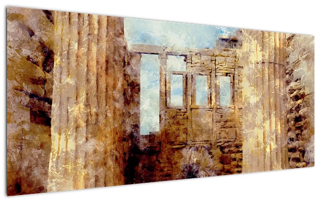 Obraz - Érechthéion, Atény, Grécko (120x50 cm)