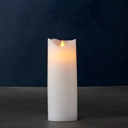 SIRIUS Vosková LED svíčka exclusive, 20cm, bílá