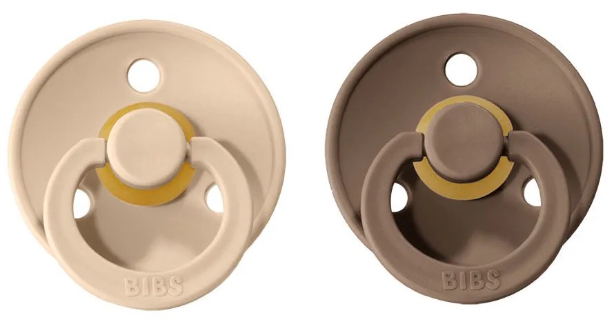 BIBS Colour cumlíky, kaučuk 2ks - veľkosť 3 - Vanilla Dark Oak