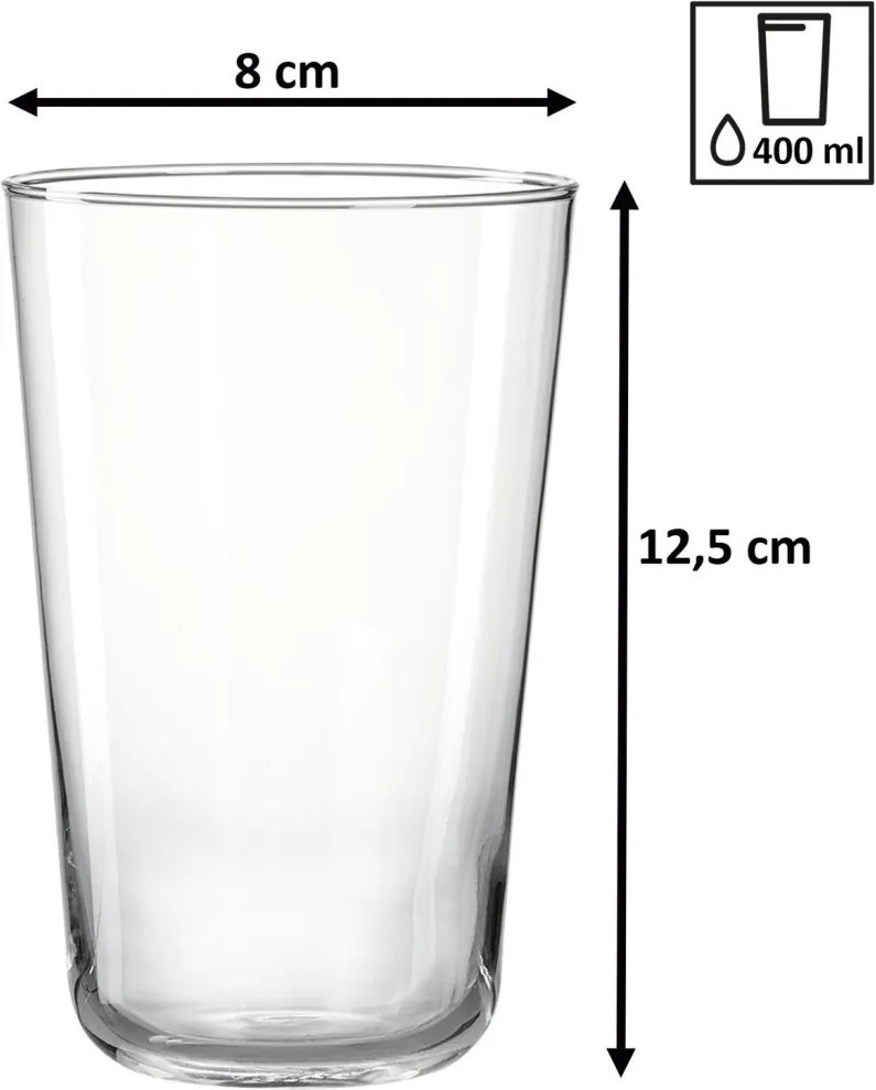 Poháre na nápoje (6 ks) Loa, 400 ml