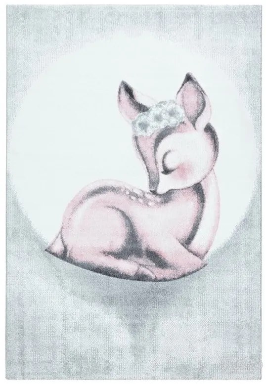 Kusový koberec Bambi 850 pink, 120x170, ružová, detská izba, Ayyildiz
