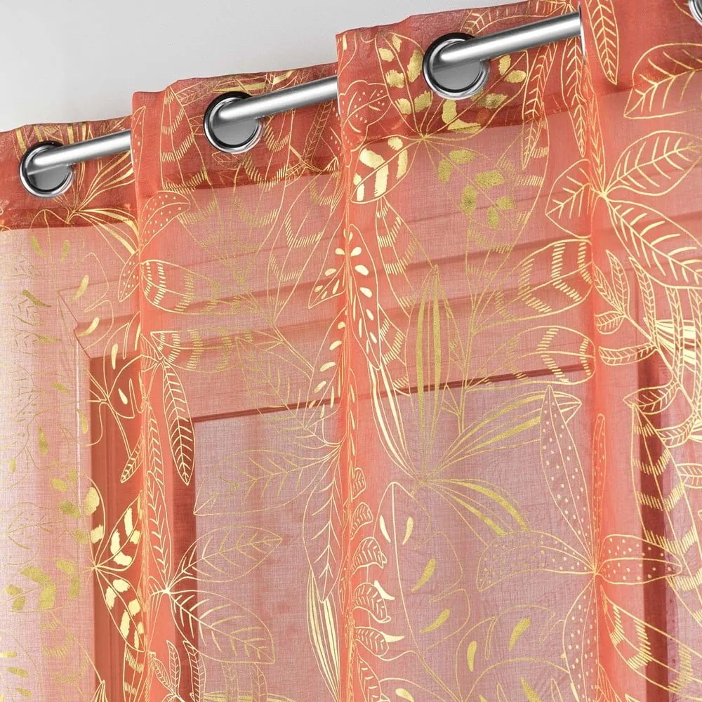 Oranžová voálová záclona 140x280 cm Belflor – douceur d'intérieur