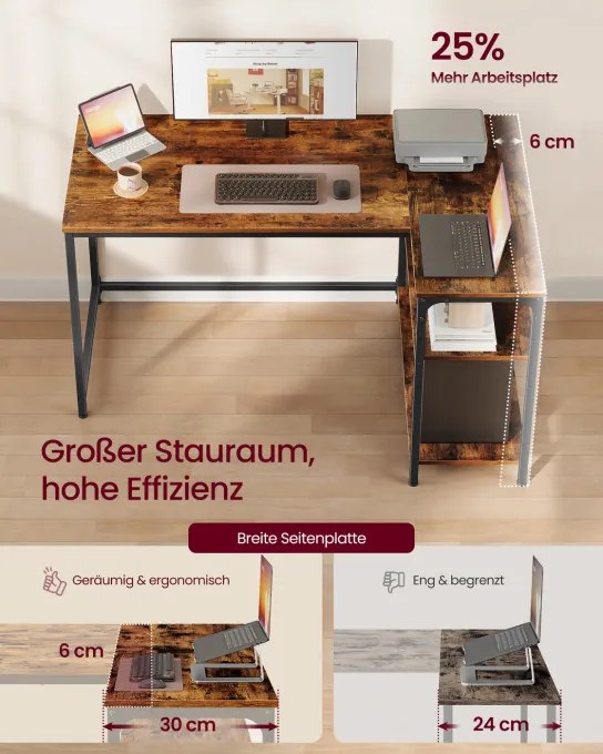 Rohový pracovný stôl LWD136KD01