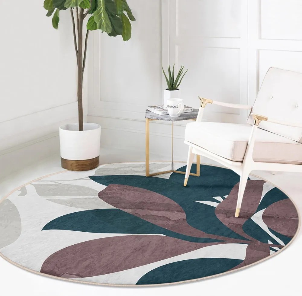 Prateľný okrúhly koberec vhodný pre robotické vysávače ø 120 cm Comfort – Mila Home