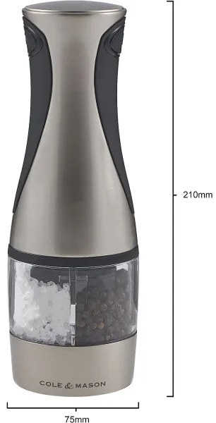 Cole&Mason - Elektrický mlynček na korenie 2v1 KEW 6xAAA 21 cm