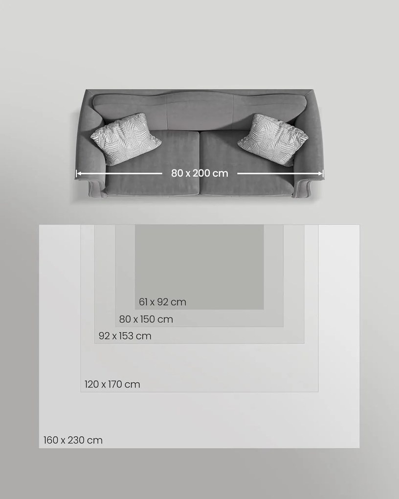 Obdĺžnikový koberec ORIENT 120x170 cm sivý