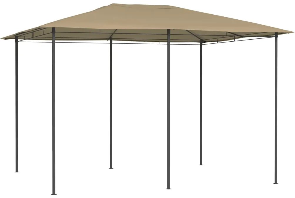 vidaXL Altánok 3x4x2,6 m sivohnedý 160 g/m²