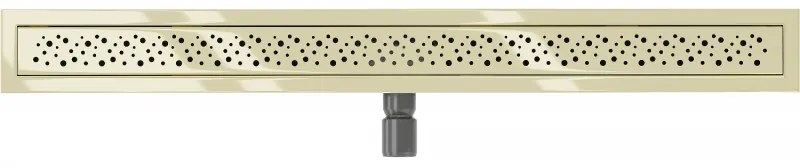 Mexen Flat M12 nerezový sprchový žľab  90 cm, zlatá, 1521090-15