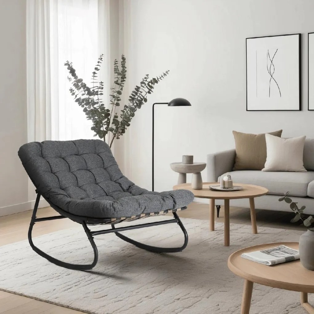 PROXIMA.store - Relaxačné hojdacie kreslo AURORA FARBA: čierna