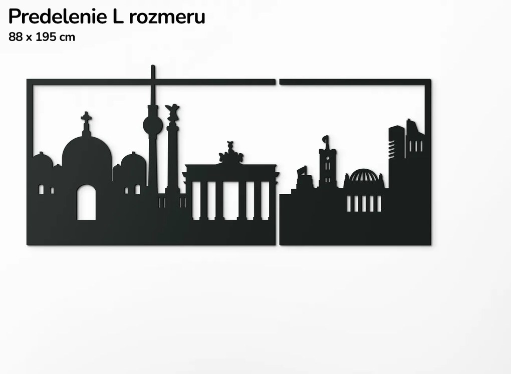 drevko Obraz Berlín Rozmer obrazu: 40 x 89 cm, Farba dekorácie: Čierna