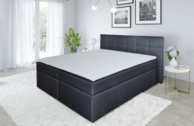 Posteľ Boxspring Bea 180x200, vrátane matracov a topperu