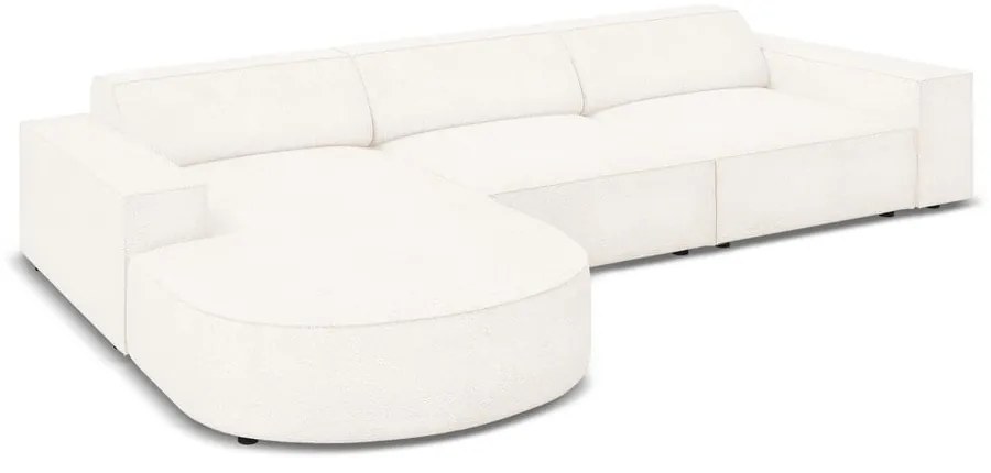 Béžová rohová pohovka z textílie bouclé (ľavý roh) Jodie – Micadoni Home