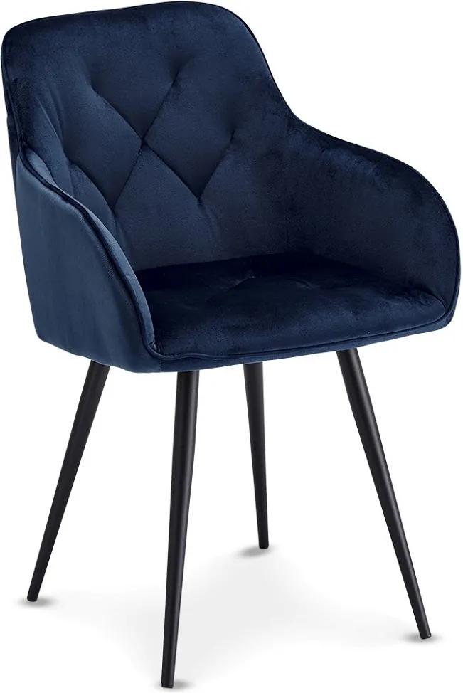 Luxusná jedálenská stolička Aegis, modrá