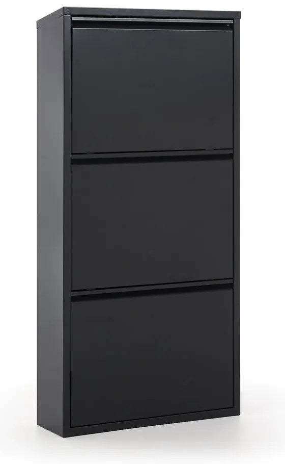 Antracitová kovová výklopná skrinka na topánky 50x103x15 cm Ode – Kave Home