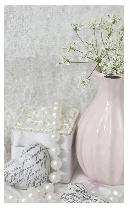 Plagát s paspartou luxusné Shabby Chic zátišie - 40x60 black