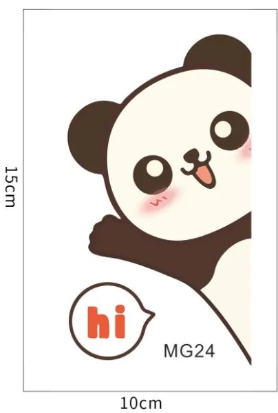 Veselá Stena Samolepka na stenu na stenu na vypínač Panda