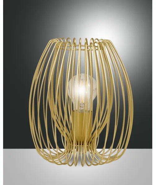 Fabas Luce 3677-34-225 - Stolná lampa CAMP 1xE27/40W/230V zlatá