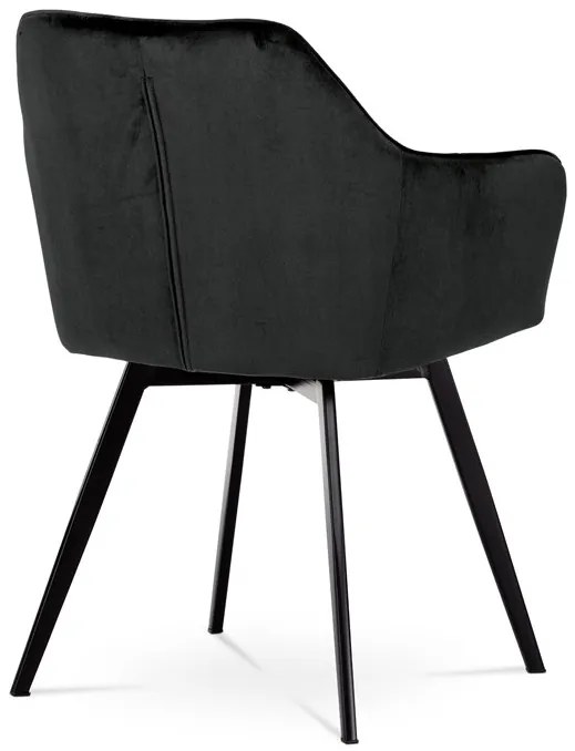 BONTEC Jedálenská stolička, čierna, zamatová látka, DCH-425 BK4 Farba: Šedá
