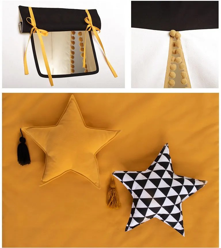 lovel.sk Detský stan teepee Black/Honey