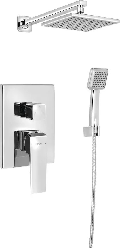 Aqualine Aqualine, RITMO podomietkový sprchový set s pákovou batériou, 2 výstupy, chróm, RT044