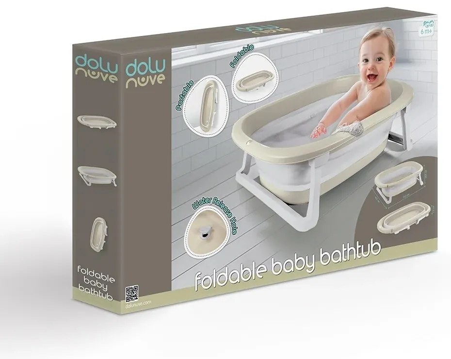 Dolu Detská vanička skladacie, béžová, 20,5 x 75,5x 46,5 cm