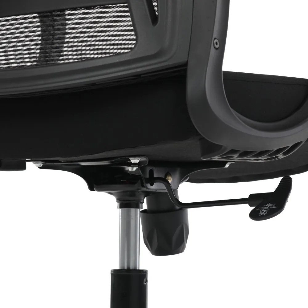 Kancelárska otočná stolička NERO — látka, čierna